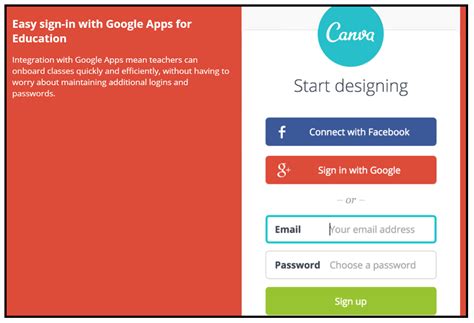 canva log in with google